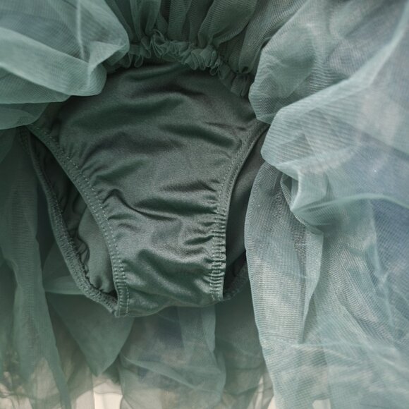 Weissman Dance Costume "Majesty" Velvet Bodice Gold Embellishments Layered Tulle - Picture 13 of 16